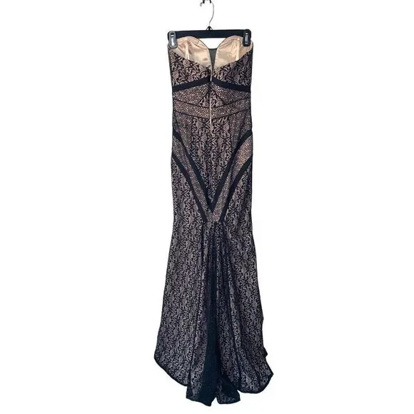 Bariano Australia Lace Overlay Formal Gown Size 2 - Picture 5 of 13